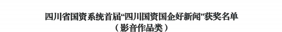 四川省人生就是博尊龙凯时集团荣获首届“四川国资国企好新闻”银铜两奖